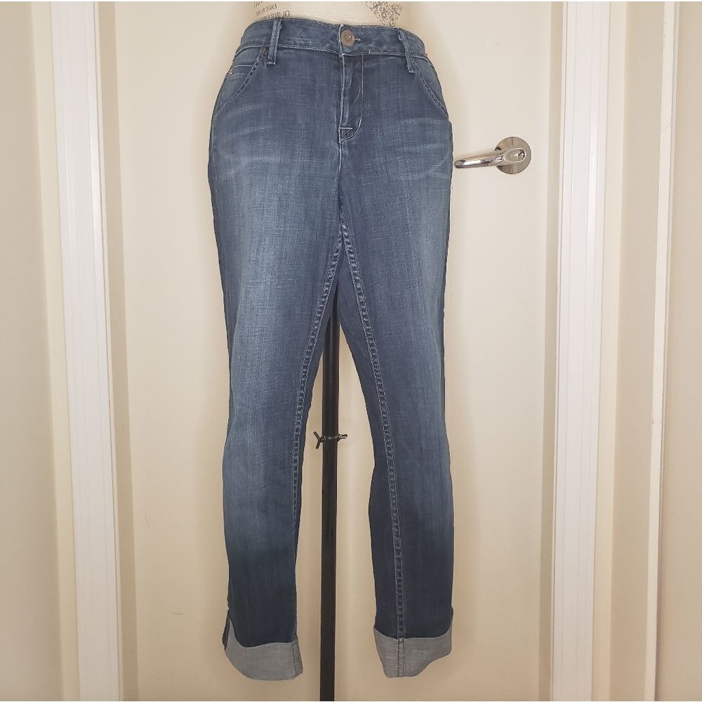 Hudson Cotton Denim Jeans Rolled Cuffs